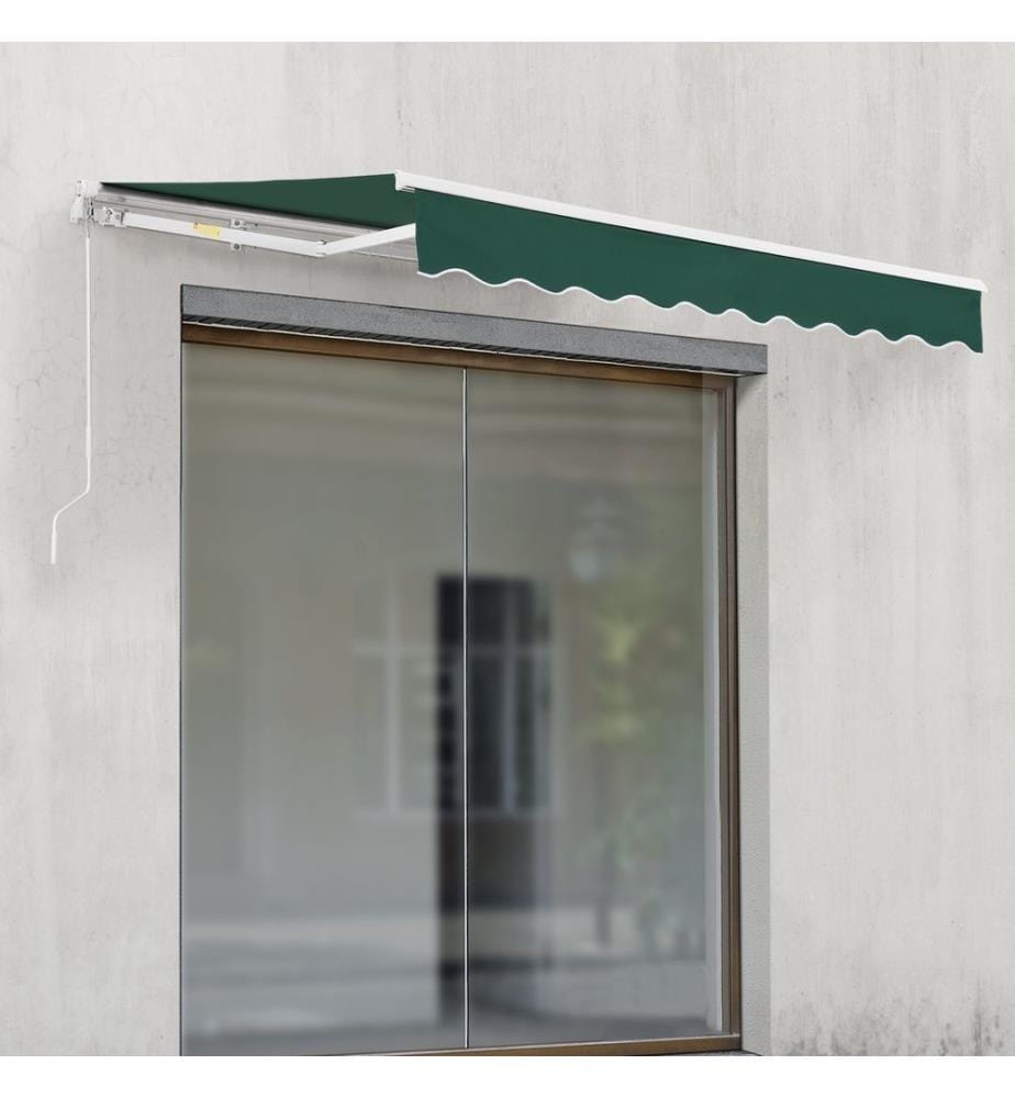 Bitonto 350x250 cm folding awning with hand crank Dark green