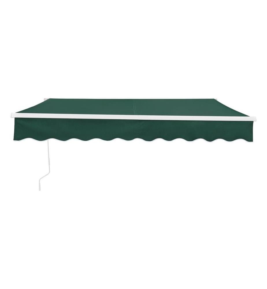 Bitonto 350x250 cm folding awning with hand crank Dark green