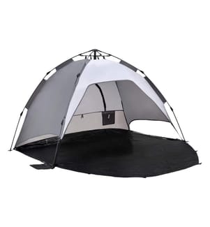 Tenda da spiaggia pop-up Mullsjö 215x135x140 cm Grigio