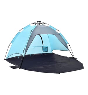 Conchiglia da spiaggia Mullsjö Tenda da spiaggia pop-up 215x135x140 cm Azzurro