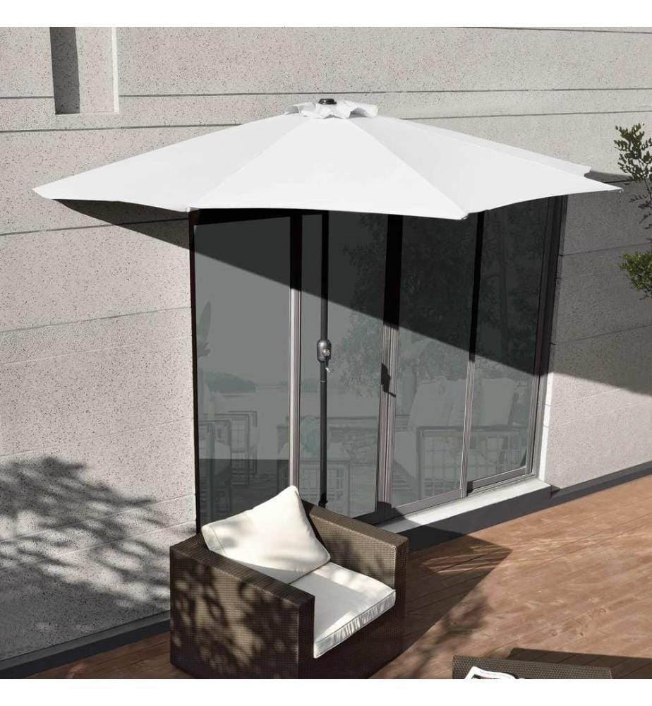 Demi-parasol Eger Ø300 semi-circulaire Blanc