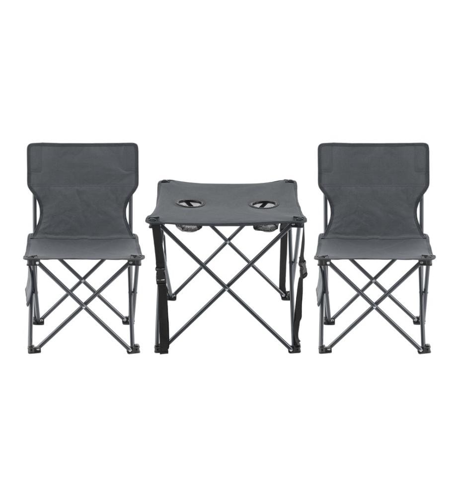 Set di mobili da giardino Biancavilla 3 pezzi grigio
