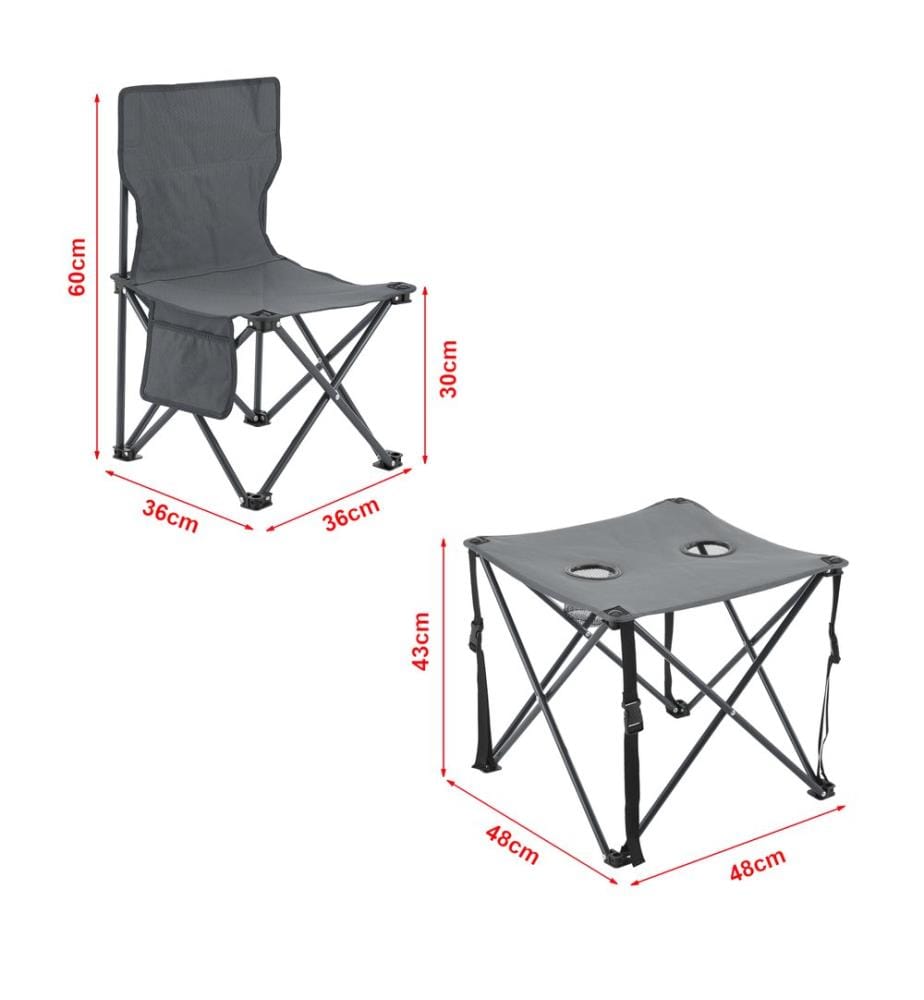 Set di mobili da giardino Biancavilla 3 pezzi grigio