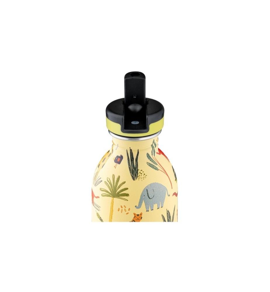 24BOTTLES - Trinkflasche Urban mit Sportdeckel 250 ml, Jungle Friends