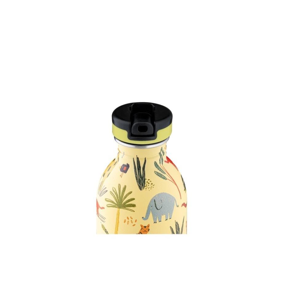 24BOTTLES - Trinkflasche Urban mit Sportdeckel 250 ml, Jungle Friends