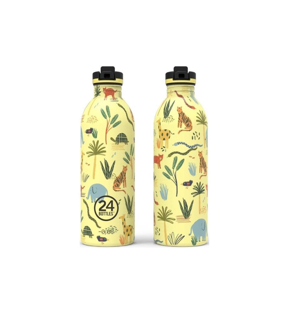 24BOTTLES - Trinkflasche Urban mit Sportdeckel 500 ml, Jungle Friends
