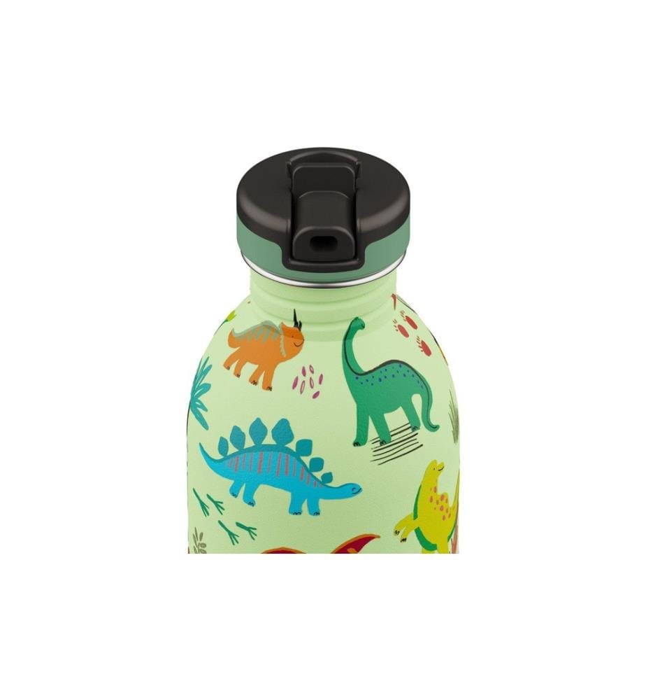 24BOTTLES - Trinkflasche Urban mit Sportdeckel 250 ml, Jurassic Friends