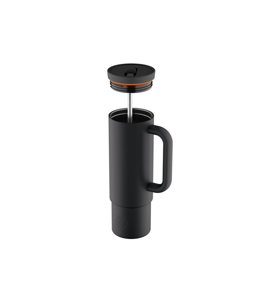 24BOTTLES - Thermobecher Straw Cup 800 ml, Schwarz matt
