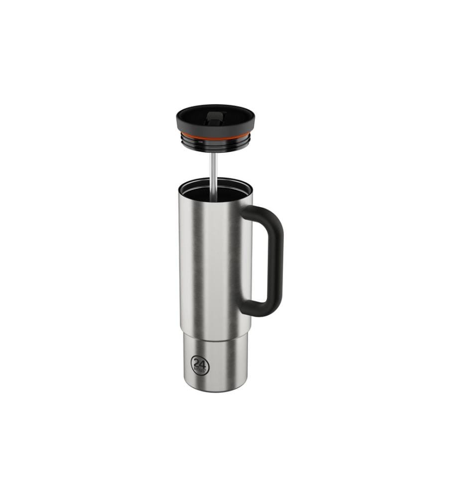 24BOTTLES - Thermobecher Straw Cup 800 ml, Silber