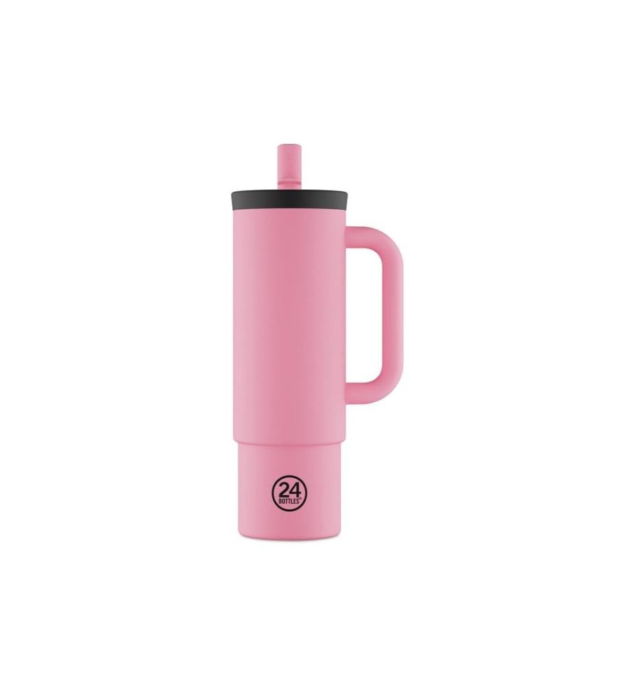 24BOTTLES - Thermobecher Straw Cup 800 ml, Pink