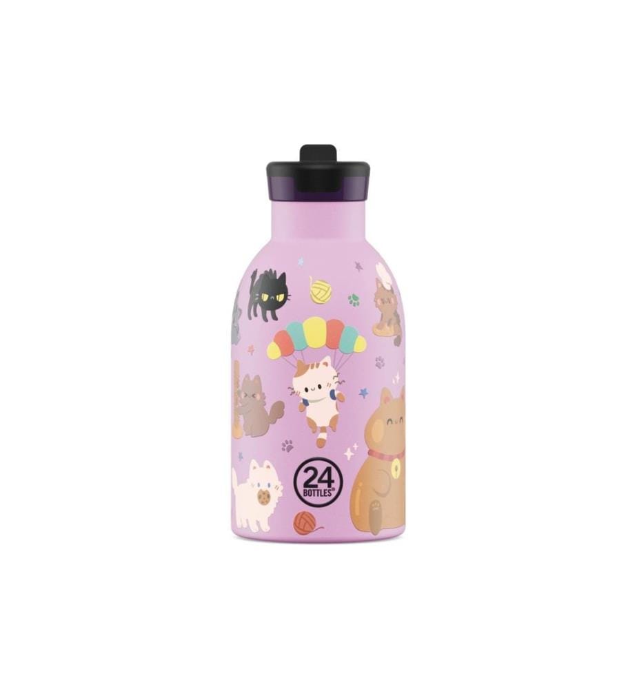 24Bottles Bouteille isotherme Clima 330, 330 ml, Meow Friends