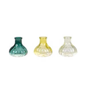 CHALET - Vasen-Set Stripes 3 Stück, 7 cm, Grün