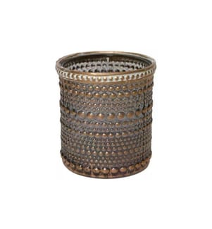 CHALET - Windlicht Lingan 10 cm, Glas, Anthrazit
