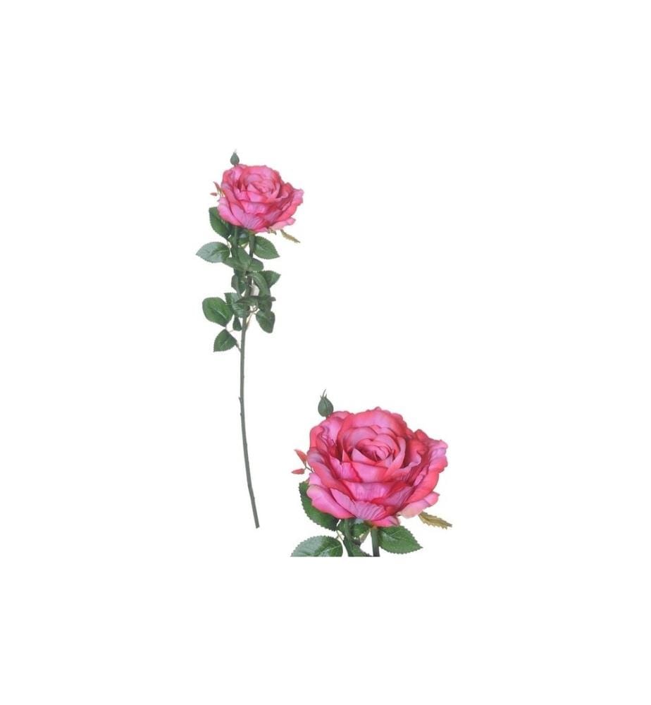 CHALET - Kunstblume Rose 66 cm, Fuchsia