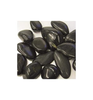 CHALET - Dekosteine Flusskiesel 20-40 mm Schwarz 650 ml