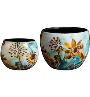 CHALET - Pot de fleur Fresia, 9 x 9 x 7 cm, set de 2 pièces