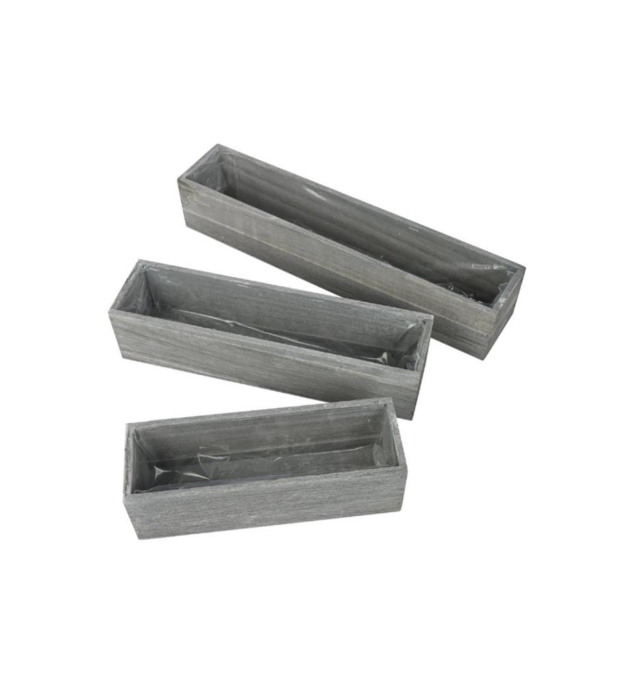 CHALET - Pot de plantes Jutz L étroit, 30 x 7.5 x 7 cm, Gris