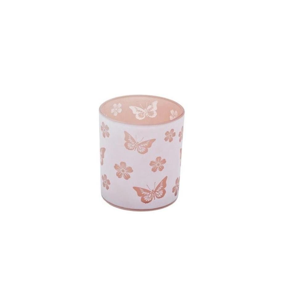 CHALET - Windlicht Butterfly 10 cm, Rosa