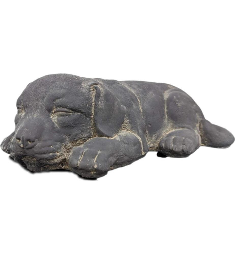 CHALET Bello L Schlafender Hund Stein Anthrazit 26.5 x 15 x 15 cm