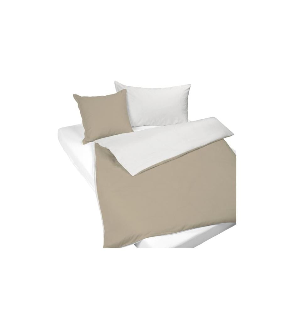 NOBILIUM - Housse de duvet Mia 240 x 240 cm, Ivory/Taupe