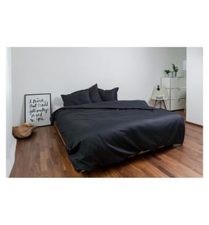 NOBILIUM - Housse de duvet Oni 160 x 210 cm, Anthracite