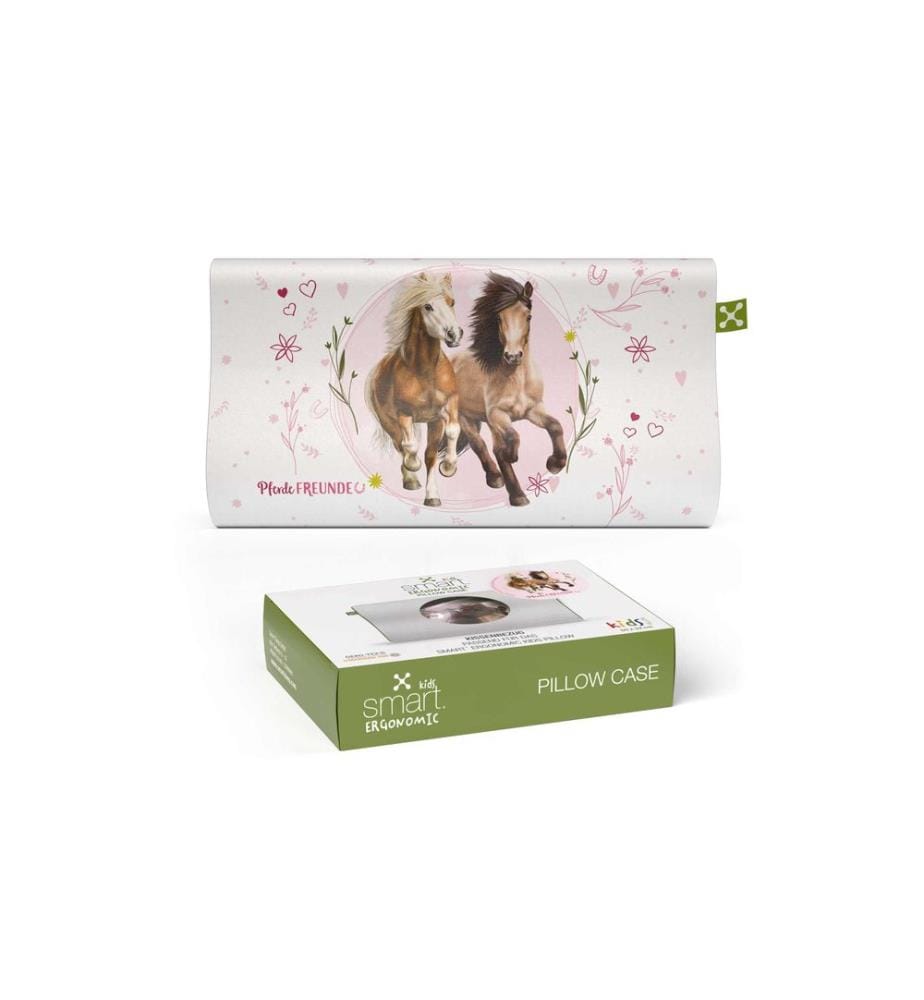 Smartsleep - Kinder Kopfkissenbezug Ergonomic Pferde 50 x 32 cm