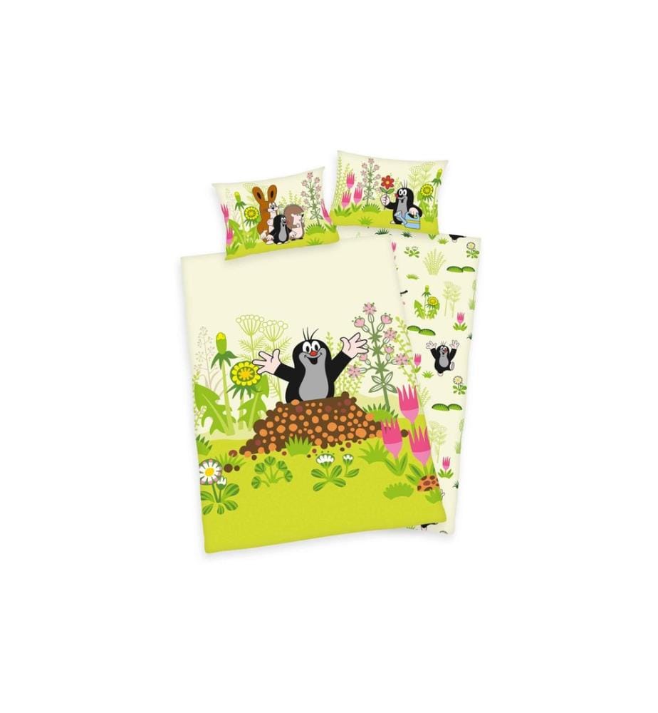 HERDING - Kinderbettwäsche Kleiner Maulwurf 100 x 135 cm + 40 x 60 cm