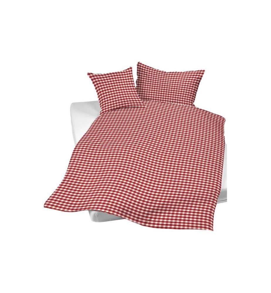 NIGHT FASHION - Housse de duvet Karolin 160 x 210 cm, rouge/blanc