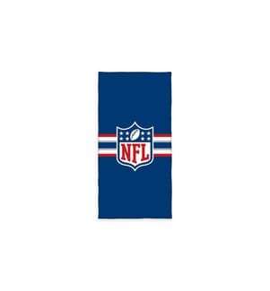 HERDING - Serviette de douche NFL 75 x 150 cm, Bleu/Rouge/Gris