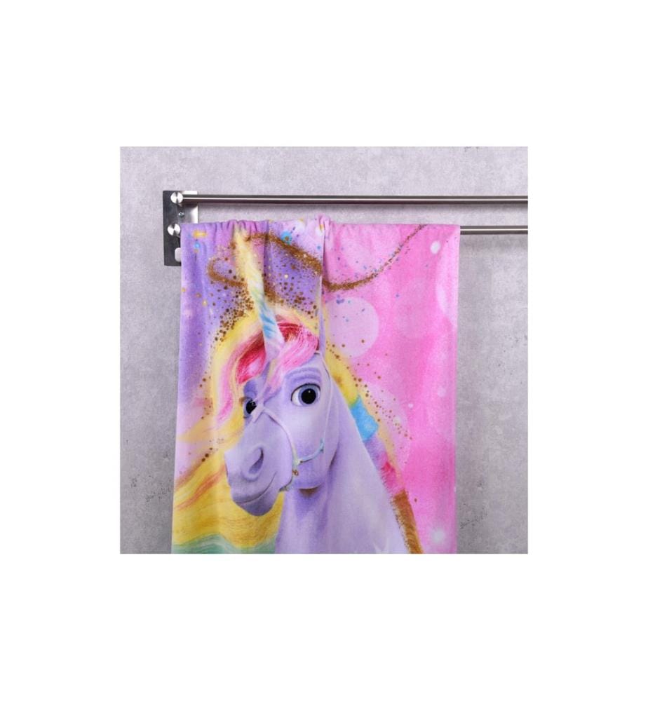 HERDING - Badetuch Unicorn Academy, 75 x 150 cm, Mehrfarbig