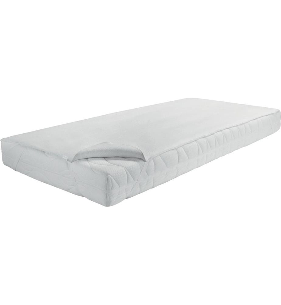 Dormisette - Couvre-matelas Premium Zwirn 90 x 200 cm, Blanc