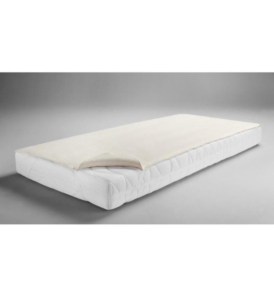 Dormisette - Couvre-matelas Moltonauflage Standard 180 x 200 cm Blanc