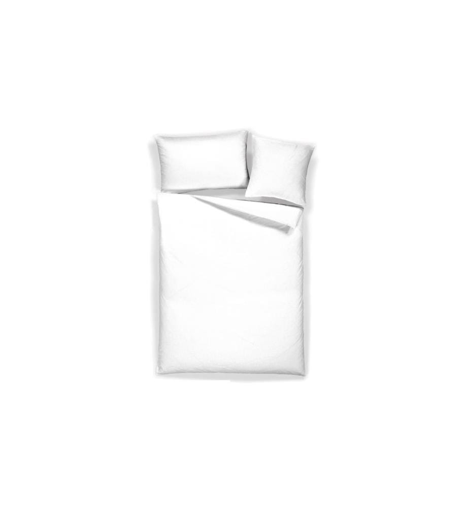 Home Fashion Copripiumino Mezzalino tinta unita bianco 160 x 210 cm