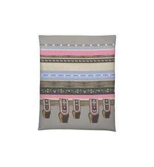 Home Fashion Housse de duvet Clochettes de vache imprimées sur du satin 160 x 210 cm