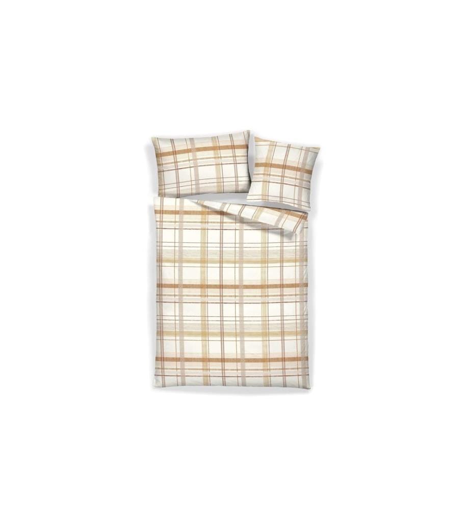 Home Fashion Copripiumino Flanella stampato a quadri 240 x 240 cm