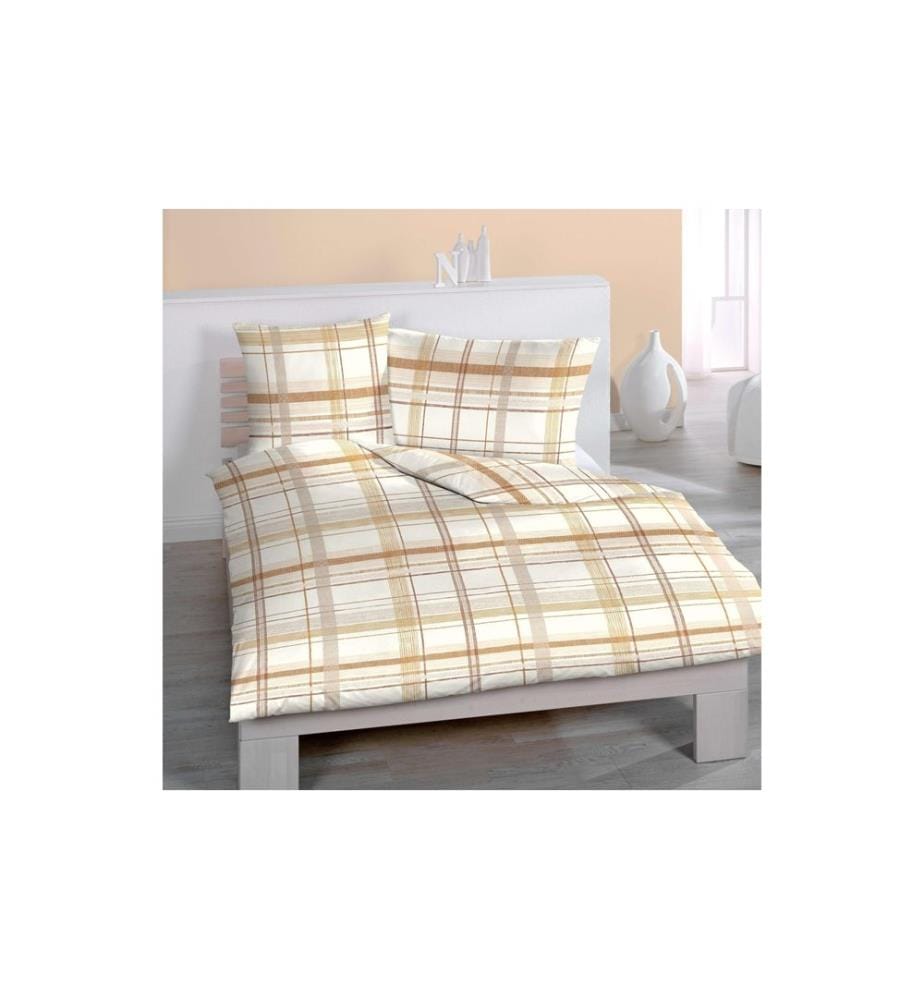 Home Fashion Copripiumino Flanella stampato a quadri 240 x 240 cm