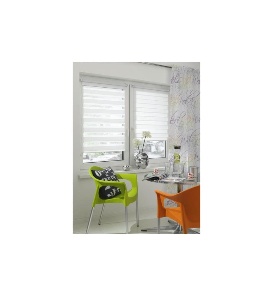 GARDINIA - Doppelrollo Easyfix Weiss 45 x 150 cm