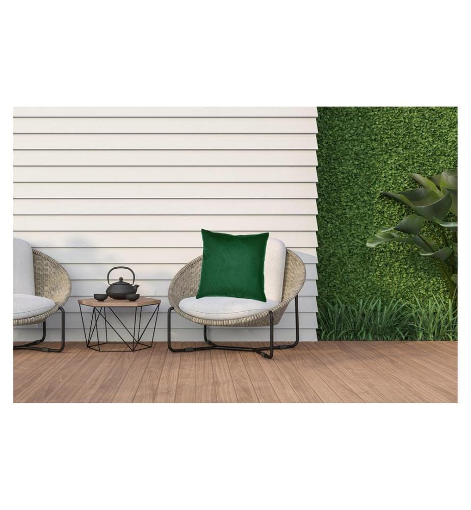 CASA LEON - Housse de coussin Acrisol Liso Outdoor, vert foncé 40 x 40 cm