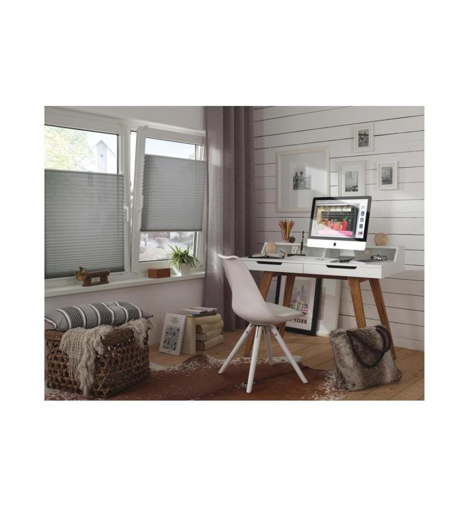 GARDINIA - Plissée Easyfix, blickdicht 45 x 130 cm, Grau