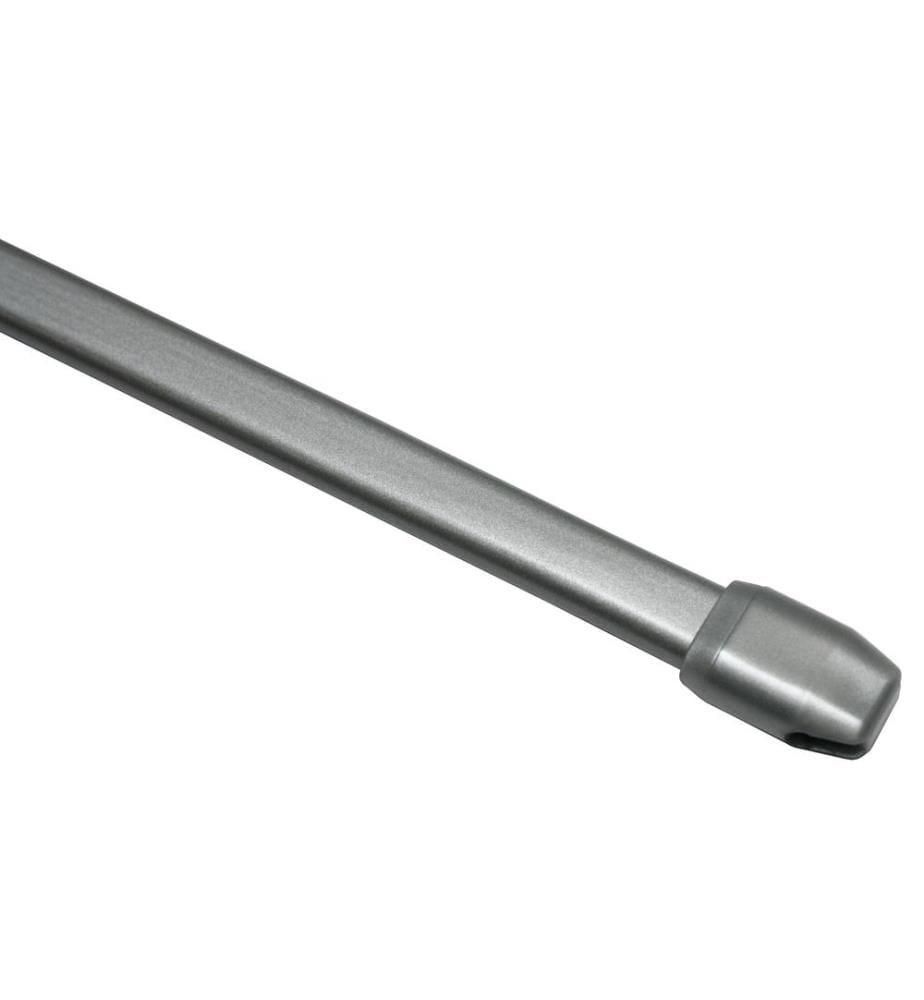 GARDINIA - Vorhangstange flachoval, 40 - 65 cm 2 Stück, Silber