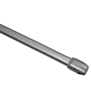 GARDINIA - Tringle de rideau ovale plat, 40 - 65 cm 2 pièces, argent