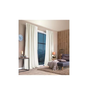STOTZ - Decor AG Nachtvorhang mit Faltenband Samedan 135 cmx225 cm, Wollweiss