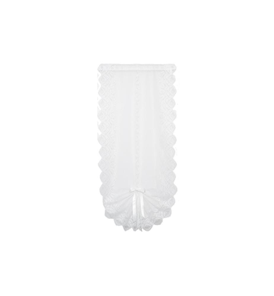 HUBATKA - Rideau de jour Queue d'aronde 45 cm x 120 cm, blanc