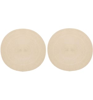 PICHLER - Tischset Samba Ø 38 cm, 2 Stück, Crème
