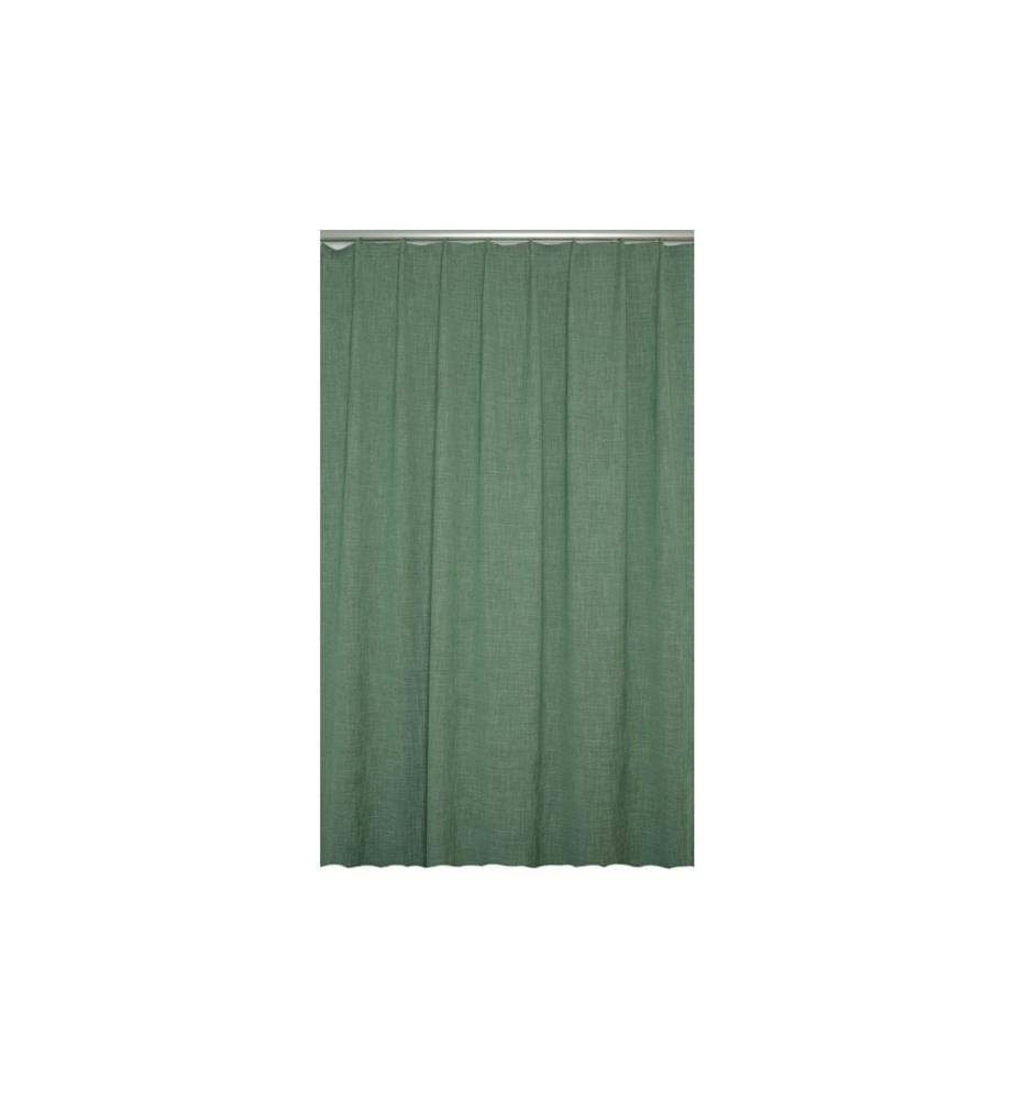 HUBATKA - Rideau décoratif avec ruban à plis Quirin 140 cm x 240 cm, Vert