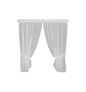HUBATKA - Tagvorhang Vitrage zum Aufhängen 95 cm x 150 cm, Offwhite