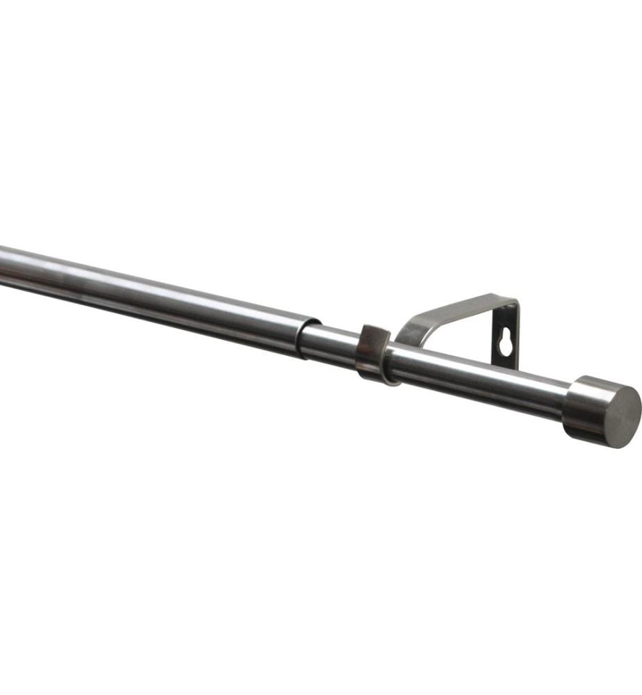 GARDINIA - Tringle de rideau Kit Kos Cap 1 rail 19/16 mm 190-340 cm