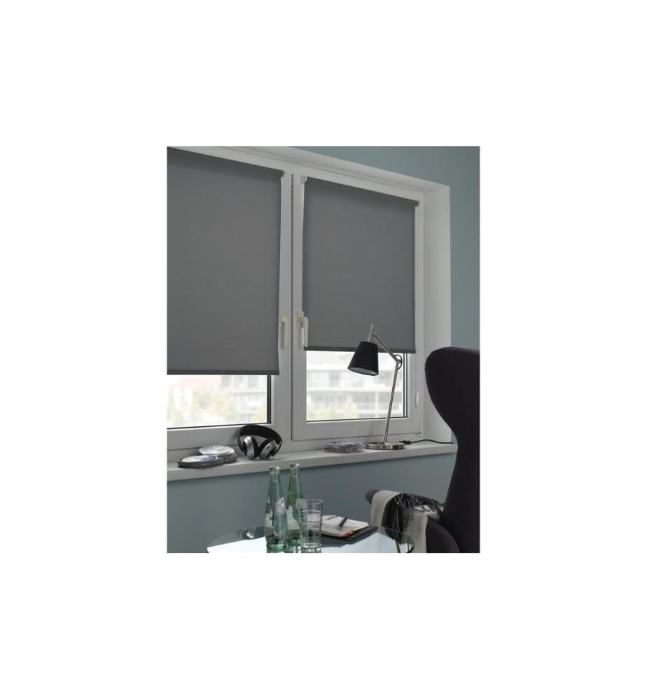 GARDINIA - Uni Klemmrollo 60 x 150 cm, Anthrazit