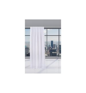 CASA LEON - Tagvorhang mit Faltenband Voilette 140 cm x 245 cm, Weiss