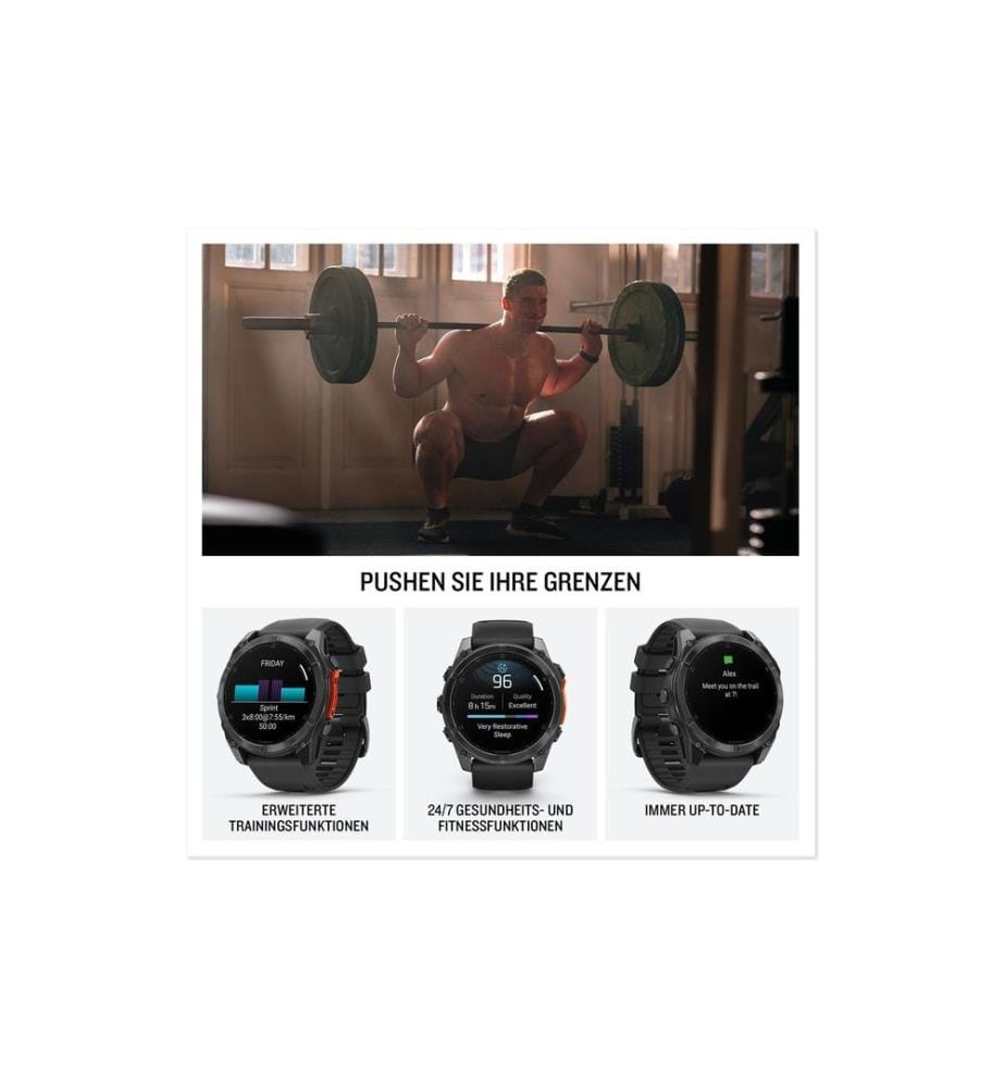 GARMIN - Montre de sport Fenix 8 AMOLED, 51 mm Noir